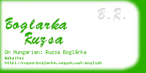 boglarka ruzsa business card