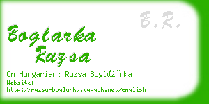 boglarka ruzsa business card